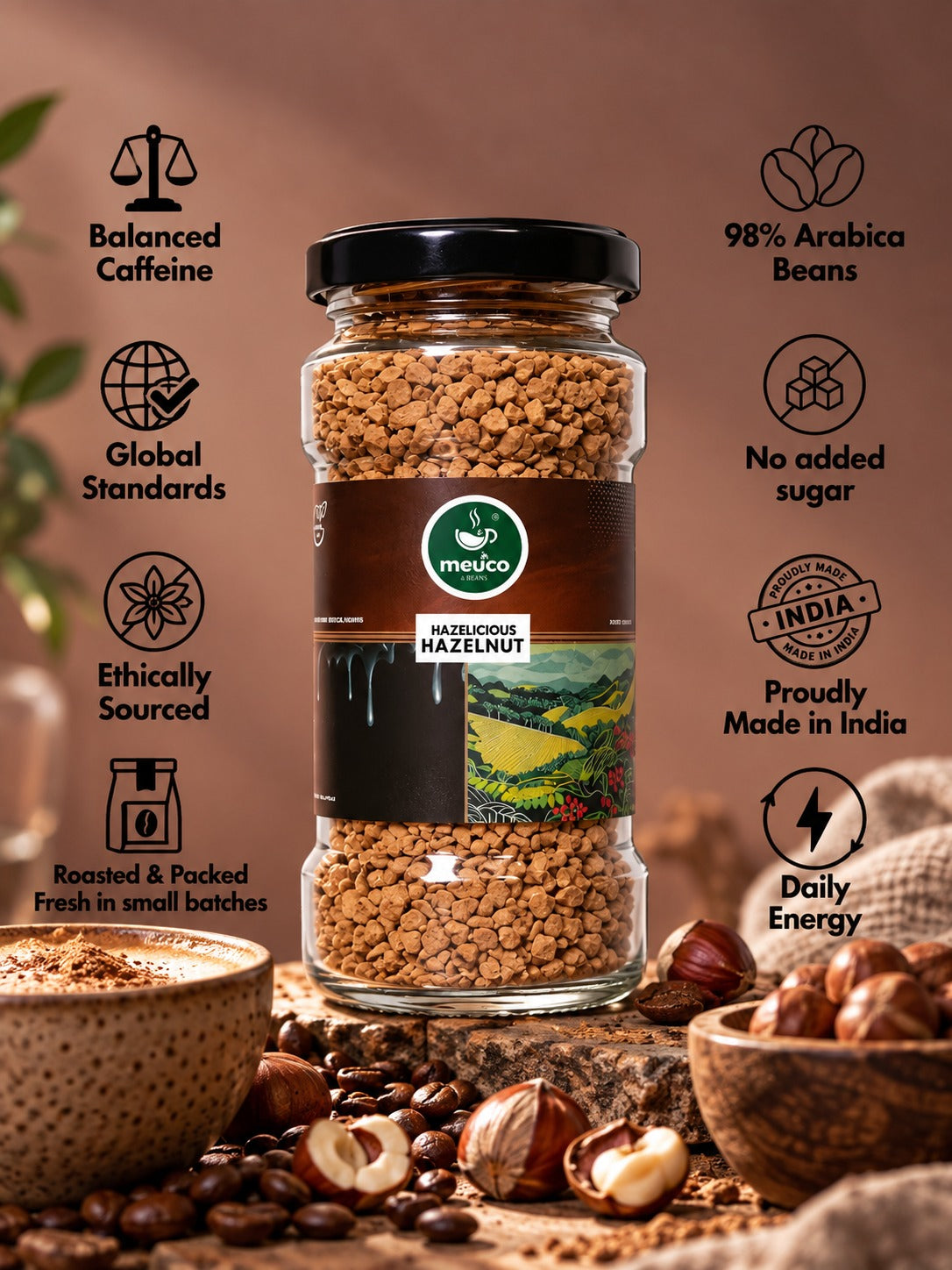 Hazelicious Hazelnut Premium Instant Coffee 50 gms