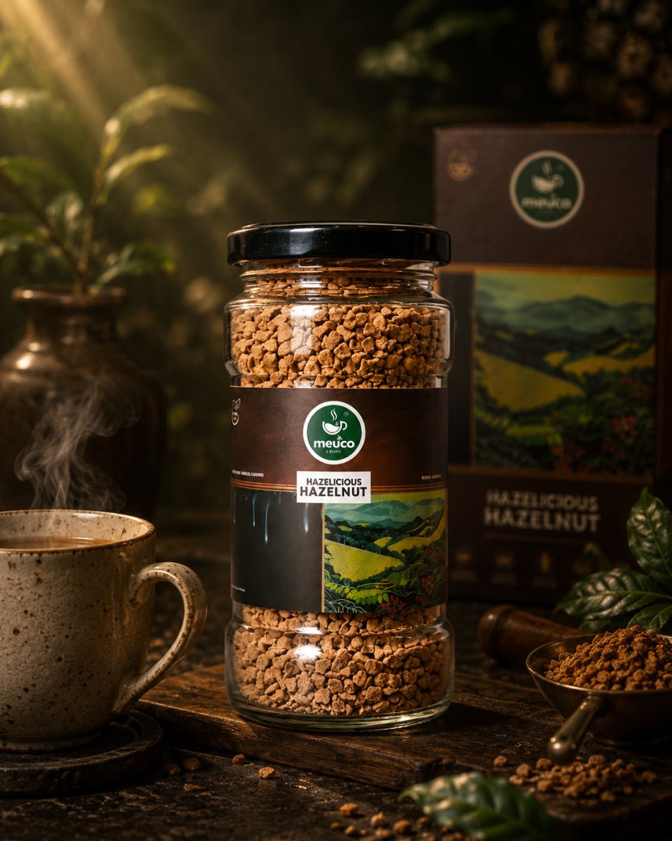 Be Ziddi With Espresso & Hazelicious Hazelnut Premium Instant Coffee 50 gms - Meuco