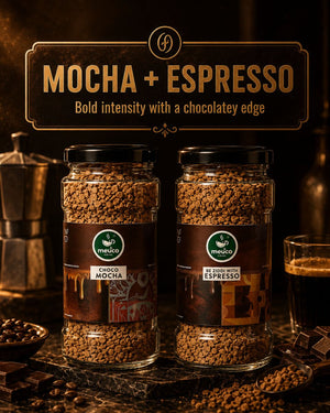 Choco Mocha & Be Ziddi With Espresso Combo Premium Instant Coffee 50 gms - Meuco