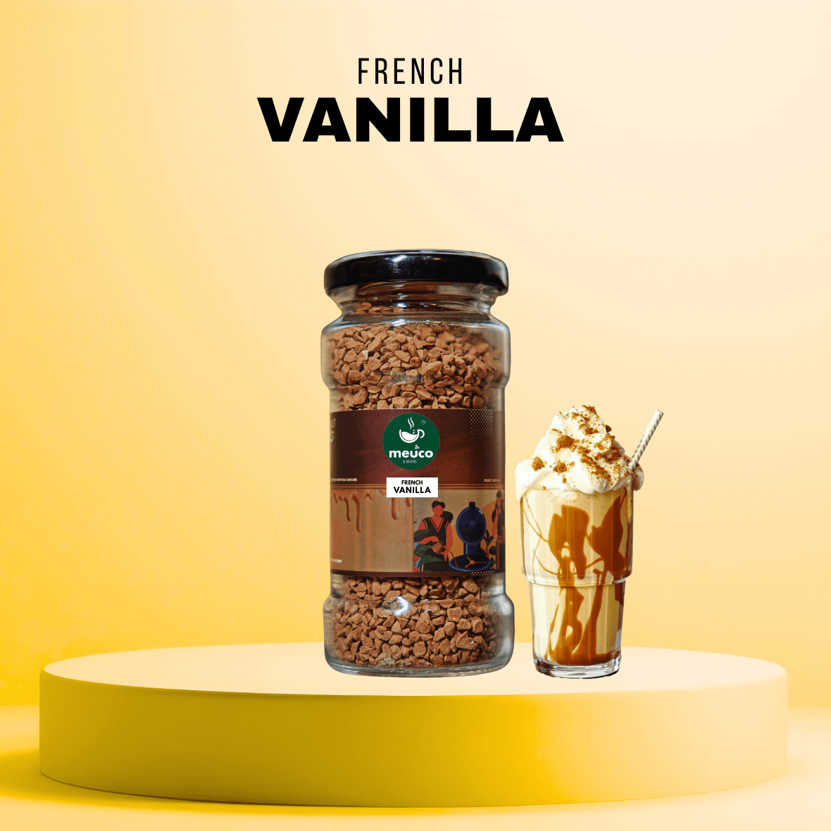 French Vanilla Premium Instant Coffee 50 gms - Meuco