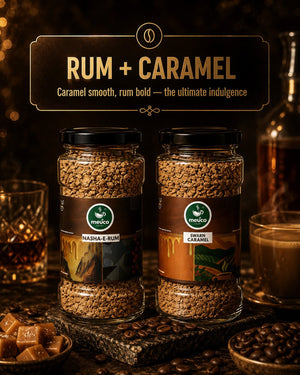 Nasha-E-Rum & Swarm Caramel Premium Instant Coffee 50 gms - Meuco