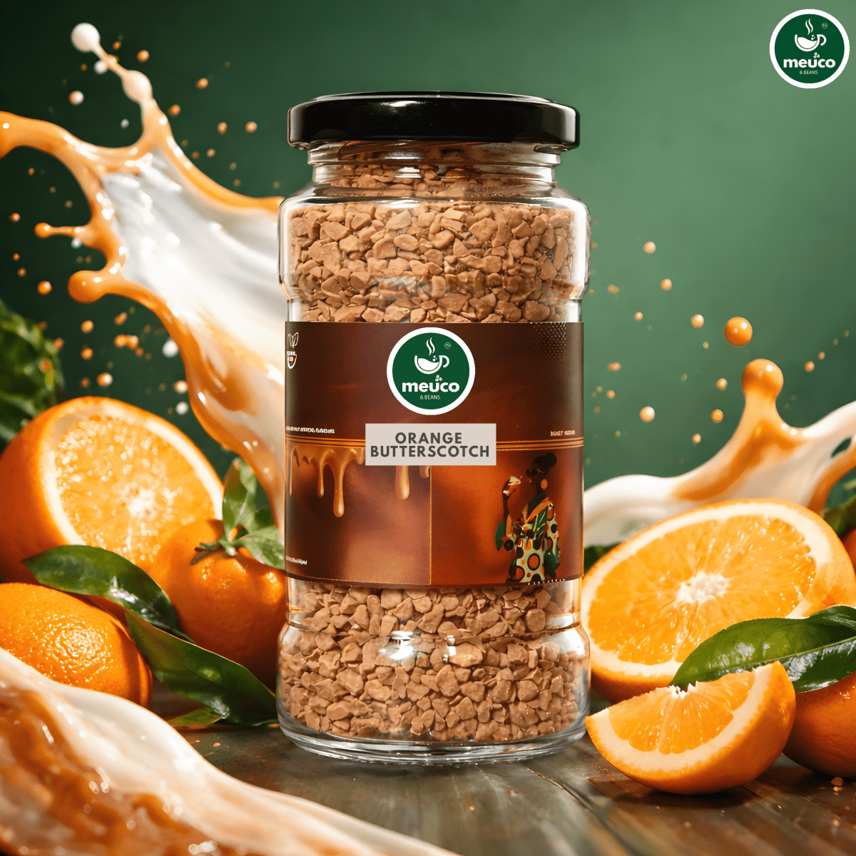 Orange Butterscotch Premium Instant Coffee 50 gms - Meuco