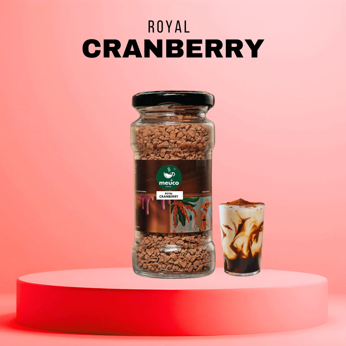 Royal Cranberry Premium Instant Coffee 50 gms - Meuco