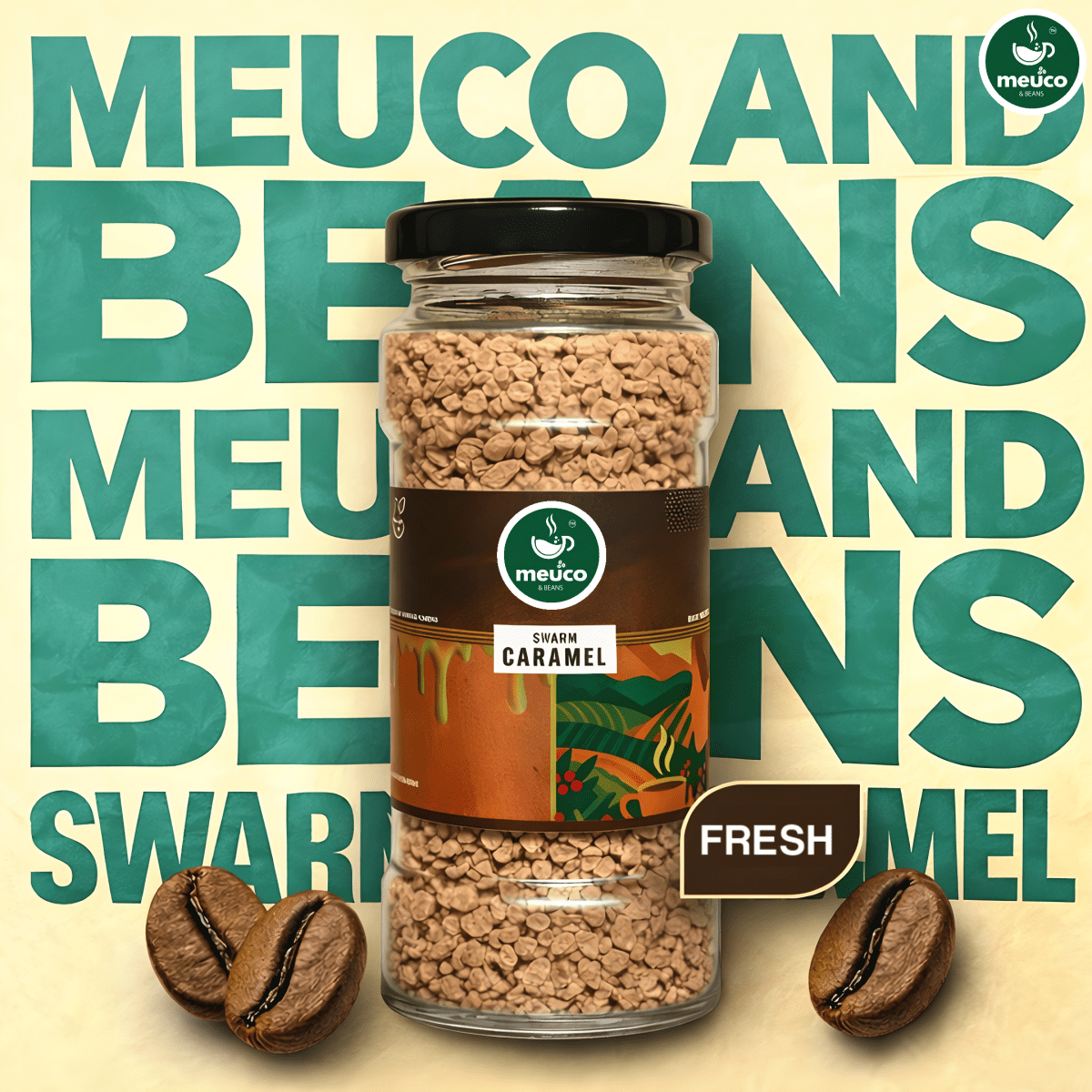 Swarn Caramel Premium Instant Coffee 50 gms - Meuco